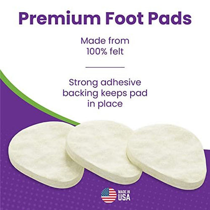 MARS WELLNESS Metatarsal-Fußpolster aus Filz 1/8" Dicke - Hergestellt in den USA - 6 Paare (12 Stück)
