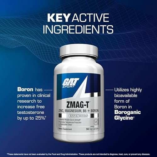GAT Sport Essentials ZMAG-T – Zink, Magnesium, B6 + Boron, 90 vegane Kapseln