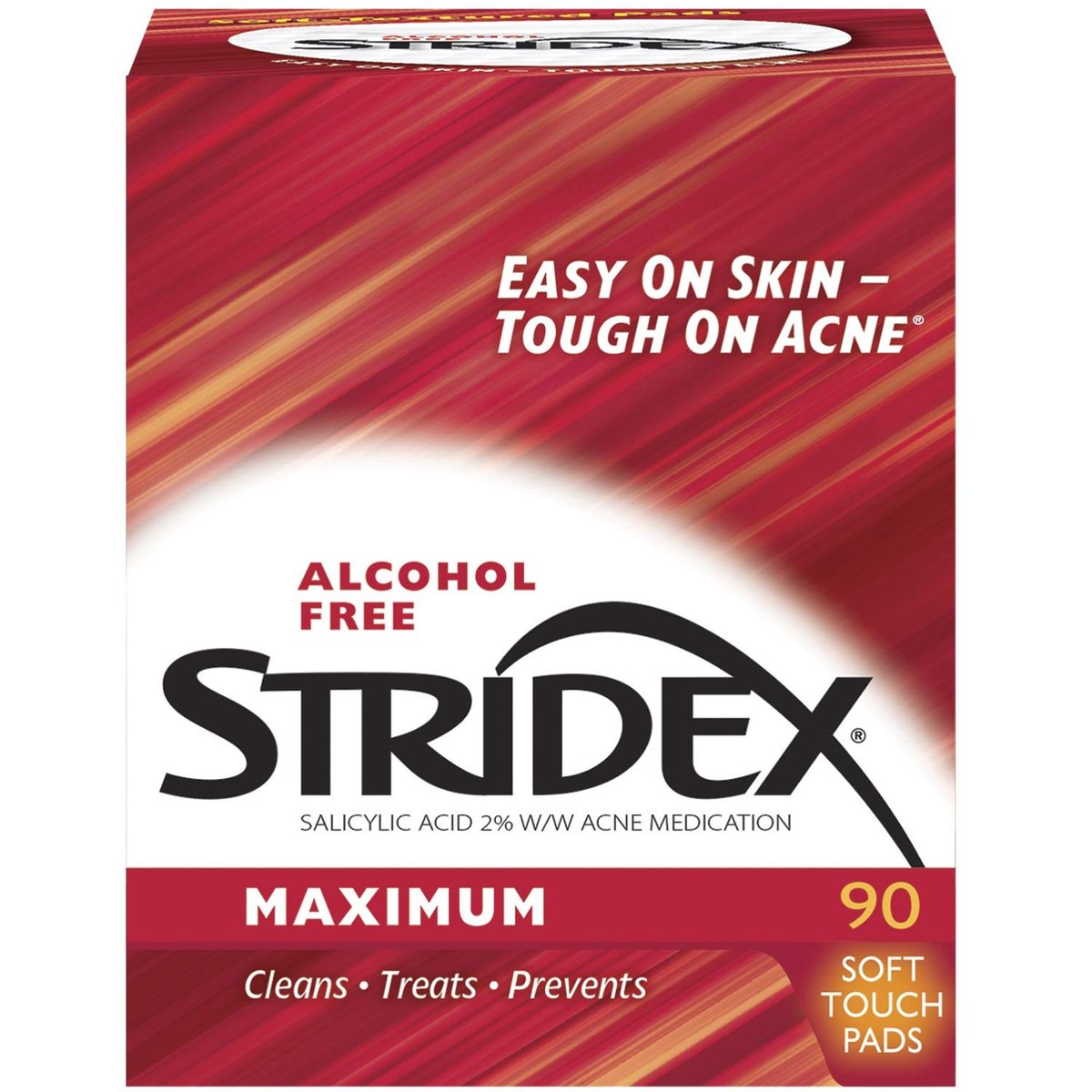 Stridex Daily Care Anti-Akne Pads mit Salicylsäure, Maximale Stärke, 90 Stück (2er-Pack)