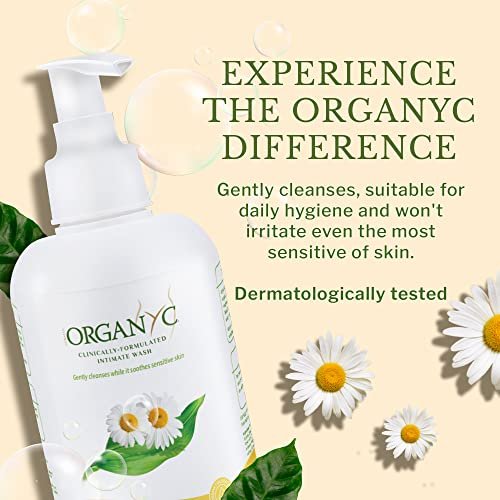 Organyc - Intimwaschgel für empfindliche Haut - Frei von Chlor, Parabenen, SLS/SLES und synthetischen Duftstoffen - 2er-Pack à 250 ml mit Kamille