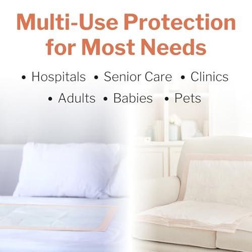 McKesson Einweg-Unterlagen für Bett, 30 x 36 Zoll [10 Stück], hohe Saugfähigkeit, Inkontinenz-Chux-Pads für Erwachsene, Senioren und Babys