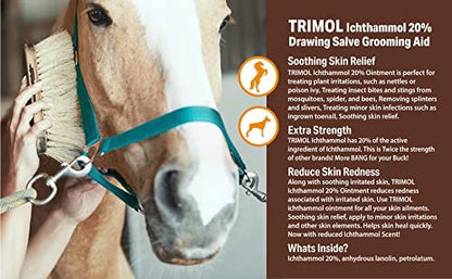 TRIMOL Ichthammol 20% Zugpflaster Pflegehilfe, 14 oz, beruhigende Hautlinderung für Hufe, Nägel und Haut