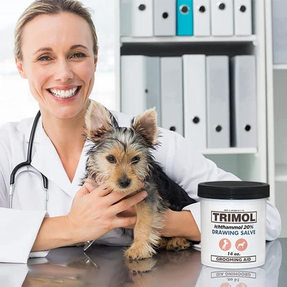 TRIMOL Ichthammol 20% Zugpflaster Pflegehilfe, 14 oz, beruhigende Hautlinderung für Hufe, Nägel und Haut