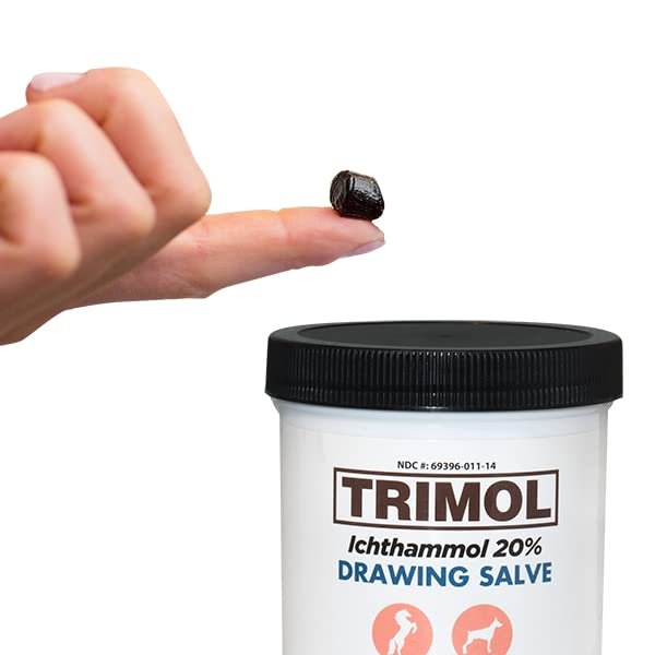TRIMOL Ichthammol 20% Zugpflaster Pflegehilfe, 14 oz, beruhigende Hautlinderung für Hufe, Nägel und Haut