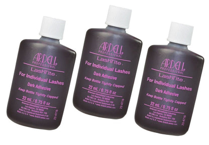 Ardell LashTite Dunkler Wimpernkleber – Langanhaltender Wimpernkleber für Einzel- & Cluster-Wimpern, wasserfester Wimpernkleber, 3er-Pack à 22 ml