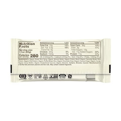 GoMacro MacroBar – Bio-veganer Proteinriegel mit Kokos, Mandelbutter & Schokoladenstückchen, 65 g