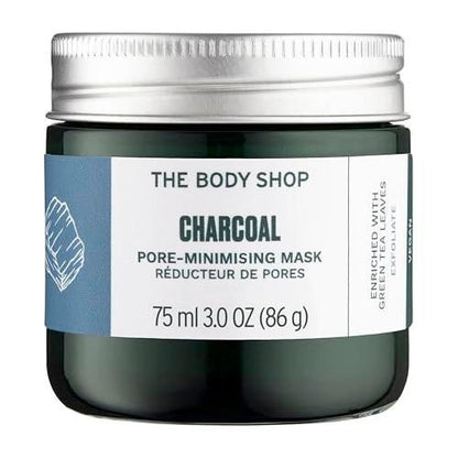 The Body Shop Aktivkohle-Maske zur Verfeinerung der Poren | Tonerde-basierte Peeling-Gesichtsmaske | Absorbiert überschüssiges Öl und zieht Unreinheiten heraus | Alle Hauttypen | 75 ml