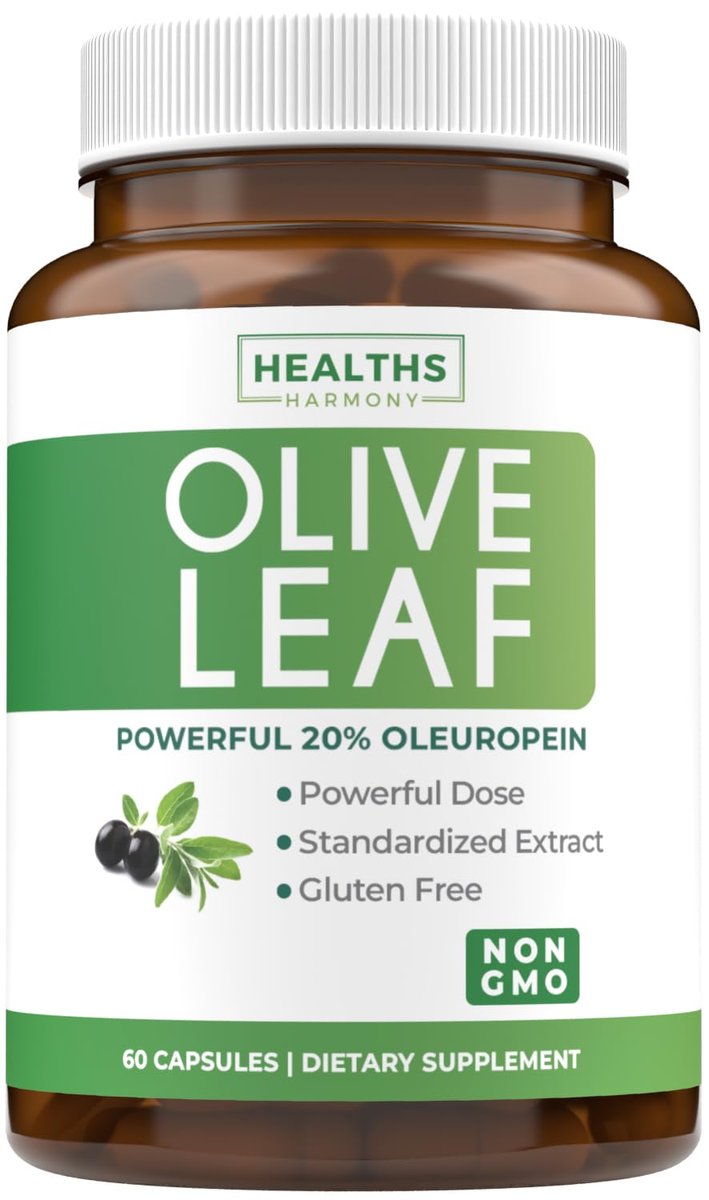 Super Strength Olivenblattextrakt Kapseln – Vegan, Non-GMO, 750 mg mit 20 % Oleuropein – Antioxidans für Immunität, Haut und Herz – hergestellt in den USA (2 Monatsvorrat)