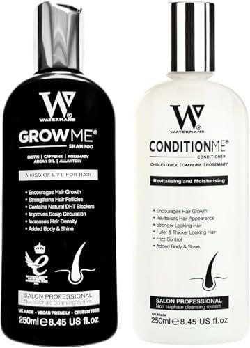 Haarwachs-Shampoo & Conditioner von Watermans UK – Biotin, Arganöl, Allantoin, Rosmarin, Niacinamid, Lupine – Für Männer und Frauen gegen Haarausfall