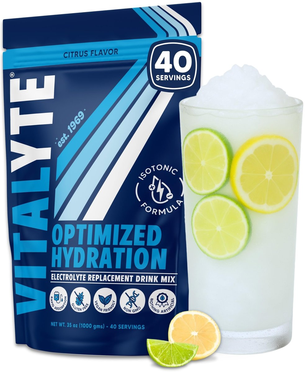 Vitalyte Elektrolyt-Pulver-Drink-Mix - Isotonisches, sauberes Elektrolyt-Hydratationspulver - Ideal für die Erholung nach dem Training, ohne künstliche Farb-, Geschmacks- oder Süßstoffe (35 oz, Cool Citrus)