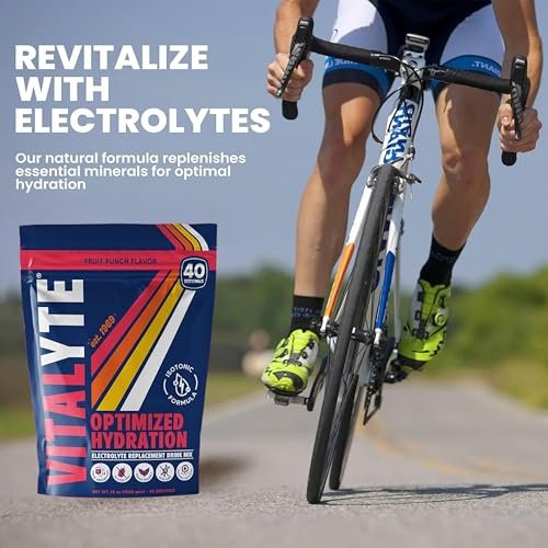 Vitalyte Elektrolyt-Pulver Getränkemischung, isotonische Flüssigkeitszufuhr, glutenfreies Post-Workout-Pulver, 1 Packung, 35 oz., Geschmack: Fruit Punch
