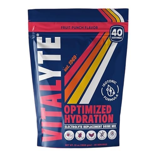 Vitalyte Elektrolyt-Pulver Getränkemischung, isotonische Flüssigkeitszufuhr, glutenfreies Post-Workout-Pulver, 1 Packung, 35 oz., Geschmack: Fruit Punch