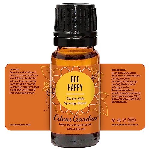 Edens Garden Bee Happy Bio-Ölmischung – 100 % reine, unverdünnte, natürliche, therapeutische Aromatherapie-Mischung für Diffuser, Duftlampen und Luftbefeuchter – 10 ml