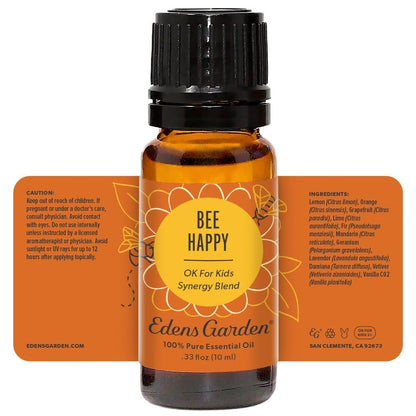 Edens Garden Bee Happy Bio-Ölmischung – 100 % reine, unverdünnte, natürliche, therapeutische Aromatherapie-Mischung für Diffuser, Duftlampen und Luftbefeuchter – 10 ml