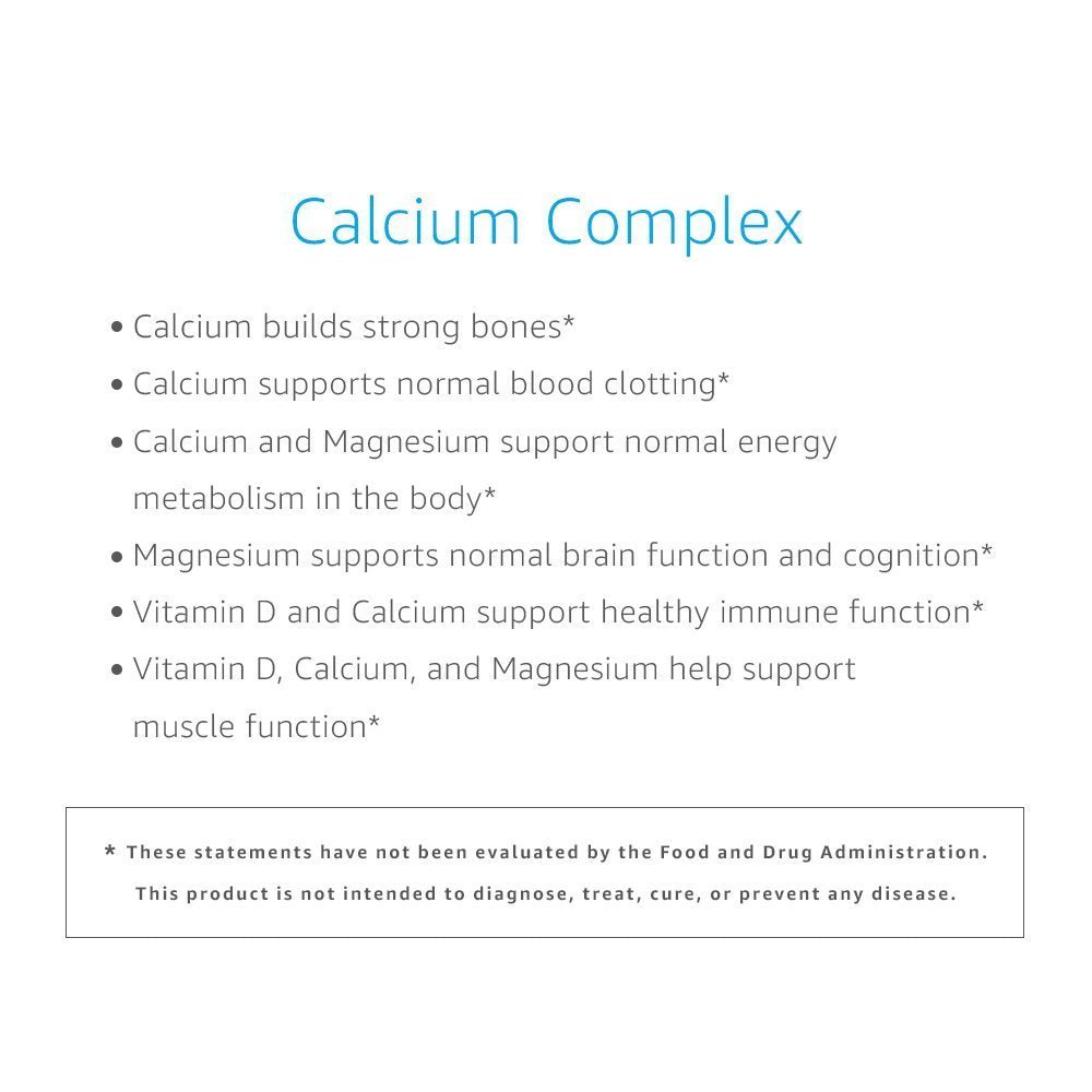 Calcium-Komplex 750 mg mit Vitamin D₂ und Magnesium – Vegan, 195 Kapseln