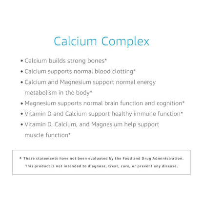 Calcium-Komplex 750 mg mit Vitamin D₂ und Magnesium – Vegan, 195 Kapseln