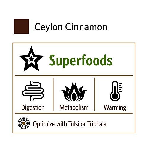 ORGANIC INDIA Ceylon Zimt Kräuterergänzung - Vegan, Glutenfrei, Koscher, USDA Bio, Nicht-GVO - 90 Kapseln