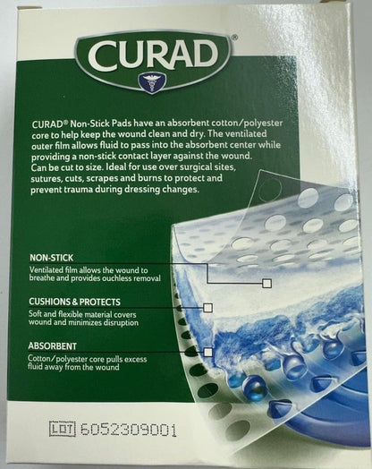 Curad Große nicht haftende Wundauflagen 7,5 cm x 20,3 cm, 8 Stück
