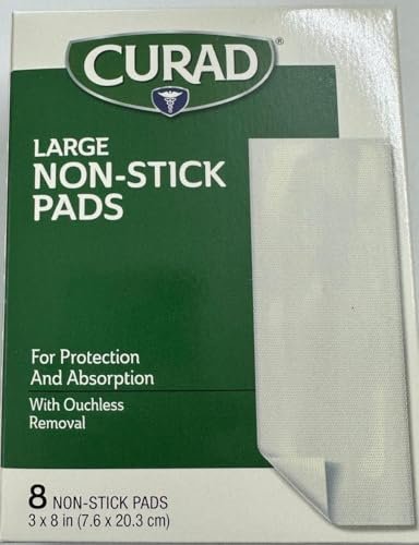Curad Große nicht haftende Wundauflagen 7,5 cm x 20,3 cm, 8 Stück