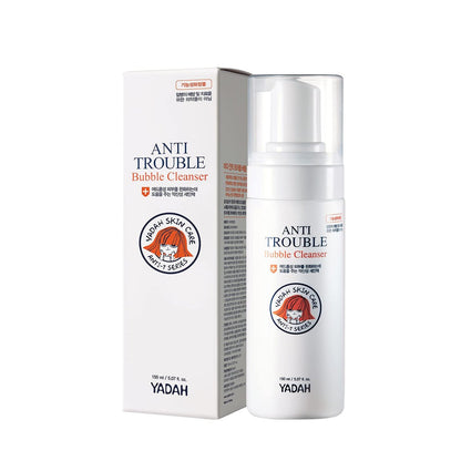 YADAH Anti Trouble Bubble Cleanser 150 ml – Gesichtsreiniger mit Salicylsäure gegen Akne, vegane Hautpflege für empfindliche Haut