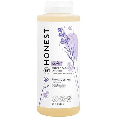 The Honest Company Schaumbad & Baby-Waschschaum, Tränenfrei, Hypoallergen, Natürliche Formel, Lavendel Beruhigender Duft, 355 ml