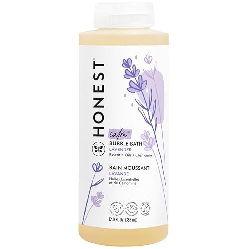The Honest Company Schaumbad & Baby-Waschschaum, Tränenfrei, Hypoallergen, Natürliche Formel, Lavendel Beruhigender Duft, 355 ml