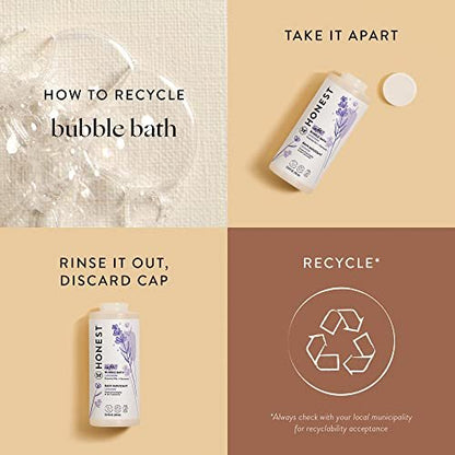 The Honest Company Schaumbad & Baby-Waschschaum, Tränenfrei, Hypoallergen, Natürliche Formel, Lavendel Beruhigender Duft, 355 ml