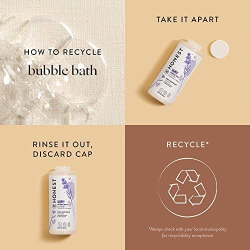 The Honest Company Schaumbad & Baby-Waschschaum, Tränenfrei, Hypoallergen, Natürliche Formel, Lavendel Beruhigender Duft, 355 ml