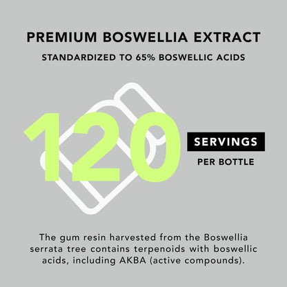 AMANDEAN Boswellia Serrata Extrakt 500mg – 120 vegane Kapseln – 65 % Boswelliasäuren mit AKBA – Indischer Weihrauch – Gelenkunterstützung
