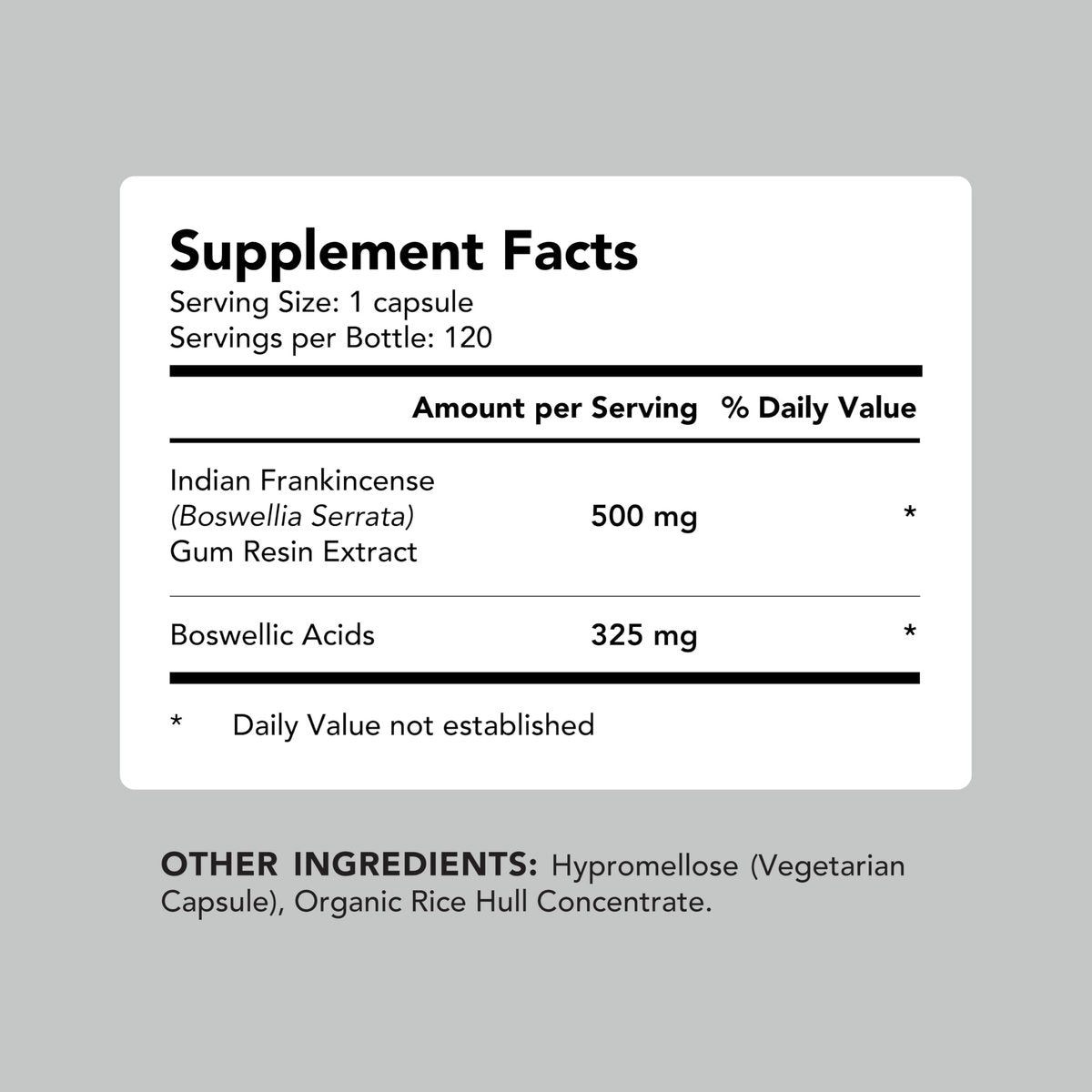 AMANDEAN Boswellia Serrata Extrakt 500mg – 120 vegane Kapseln – 65 % Boswelliasäuren mit AKBA – Indischer Weihrauch – Gelenkunterstützung
