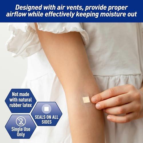 MED PRIDE 100er-Pack sterile kleine runde klare Pflaster für das Gesicht – Sensitive Haut Spot-Pflaster mit nicht haftendem Pad, hypoallergener Kleber, latexfrei