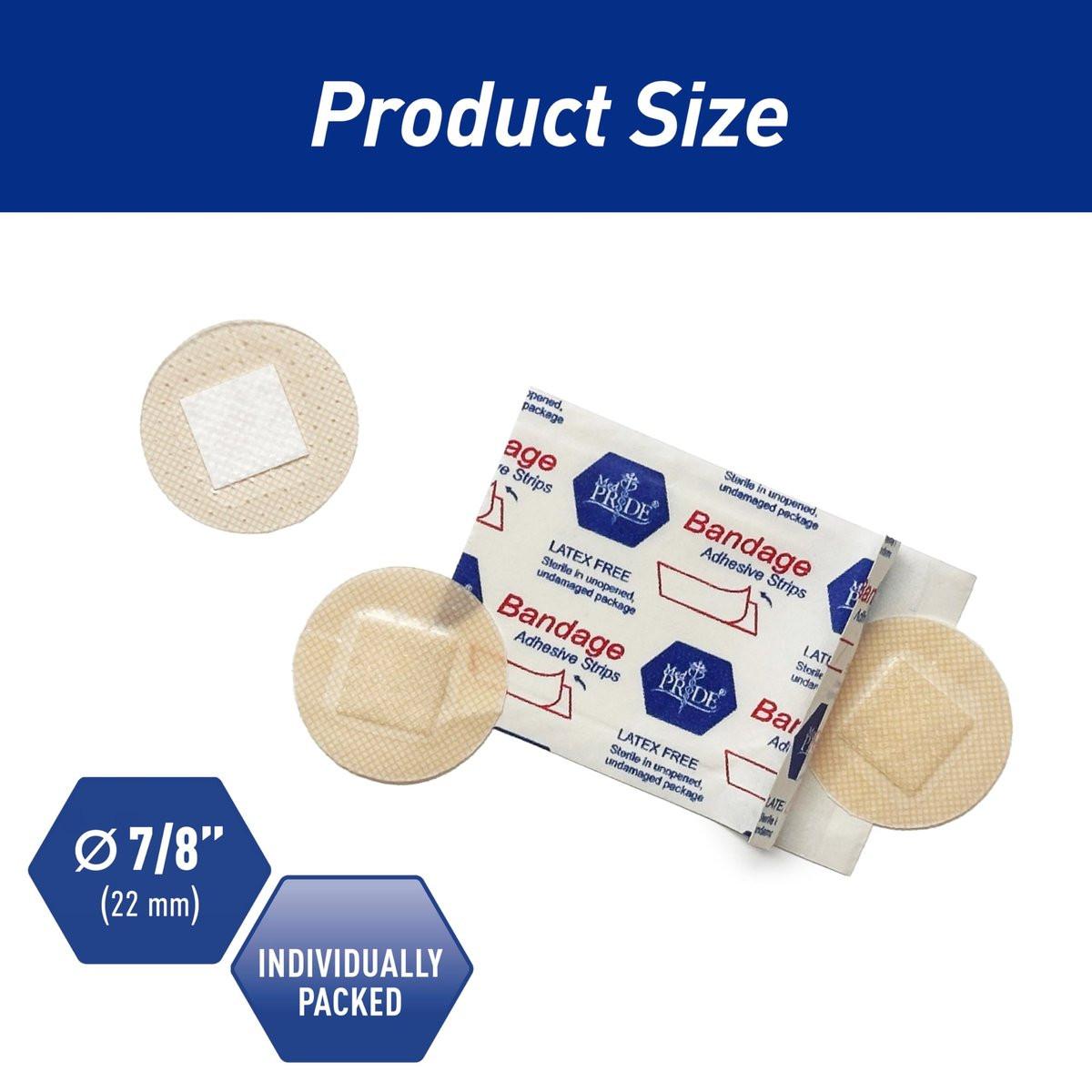MED PRIDE 100er-Pack sterile kleine runde klare Pflaster für das Gesicht – Sensitive Haut Spot-Pflaster mit nicht haftendem Pad, hypoallergener Kleber, latexfrei