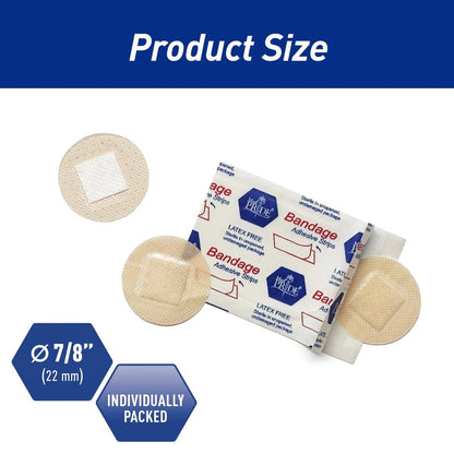 MED PRIDE 100er-Pack sterile kleine runde klare Pflaster für das Gesicht – Sensitive Haut Spot-Pflaster mit nicht haftendem Pad, hypoallergener Kleber, latexfrei