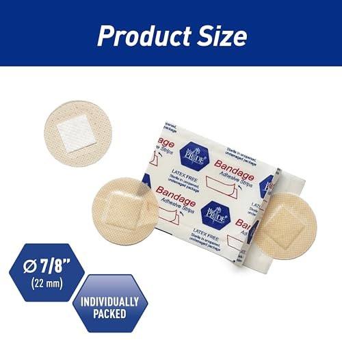 MED PRIDE 100er-Pack sterile kleine runde klare Pflaster für das Gesicht – Sensitive Haut Spot-Pflaster mit nicht haftendem Pad, hypoallergener Kleber, latexfrei