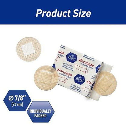 MED PRIDE 100er-Pack sterile kleine runde klare Pflaster für das Gesicht – Sensitive Haut Spot-Pflaster mit nicht haftendem Pad, hypoallergener Kleber, latexfrei