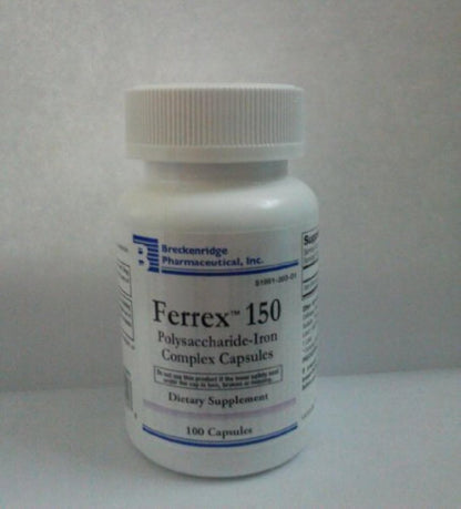 Breckenridge Ferrex 150 Polysaccharide Eisenkomplex Kapseln 100 Stück (ohne Blister)