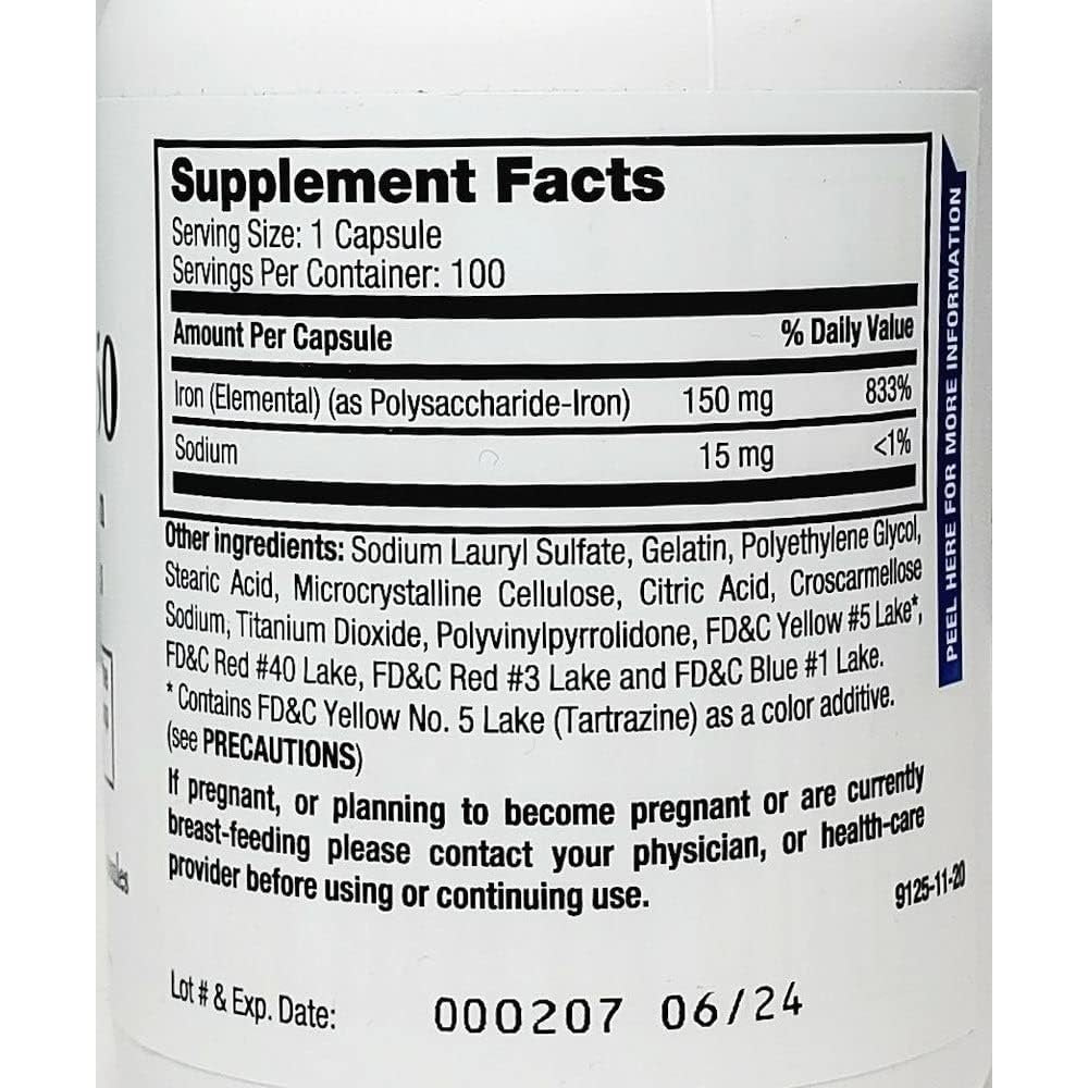 Breckenridge Ferrex 150 Polysaccharide Eisenkomplex Kapseln 100 Stück (ohne Blister)