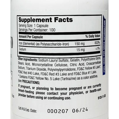 Breckenridge Ferrex 150 Polysaccharide Eisenkomplex Kapseln 100 Stück (ohne Blister)