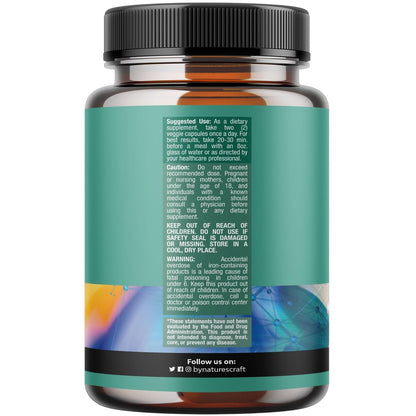 Natures Craft DMAE Nootropikum – Nahrungsergänzungsmittel für Gedächtnis, Fokus und geistige Klarheit – 60 Kapseln