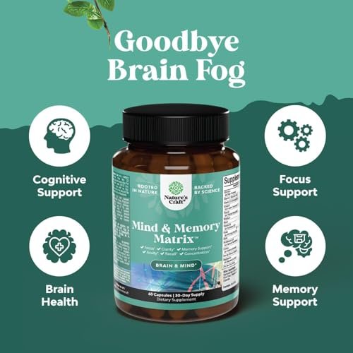 Natures Craft DMAE Nootropikum – Nahrungsergänzungsmittel für Gedächtnis, Fokus und geistige Klarheit – 60 Kapseln
