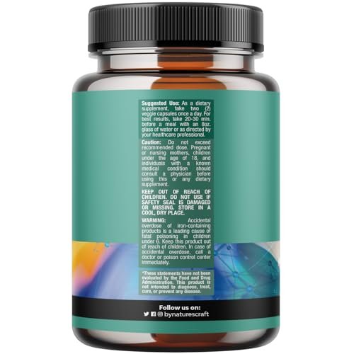 Natures Craft DMAE Nootropikum – Nahrungsergänzungsmittel für Gedächtnis, Fokus und geistige Klarheit – 60 Kapseln