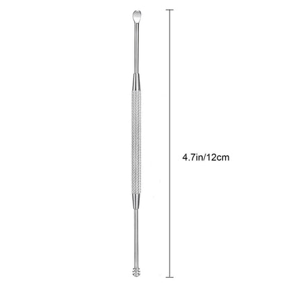 Mudder Ohrlöffel aus Edelstahl – Ohrenschmalzentferner mit Aufbewahrungsbox, 304er Edelstahl, Silber, 12 cm