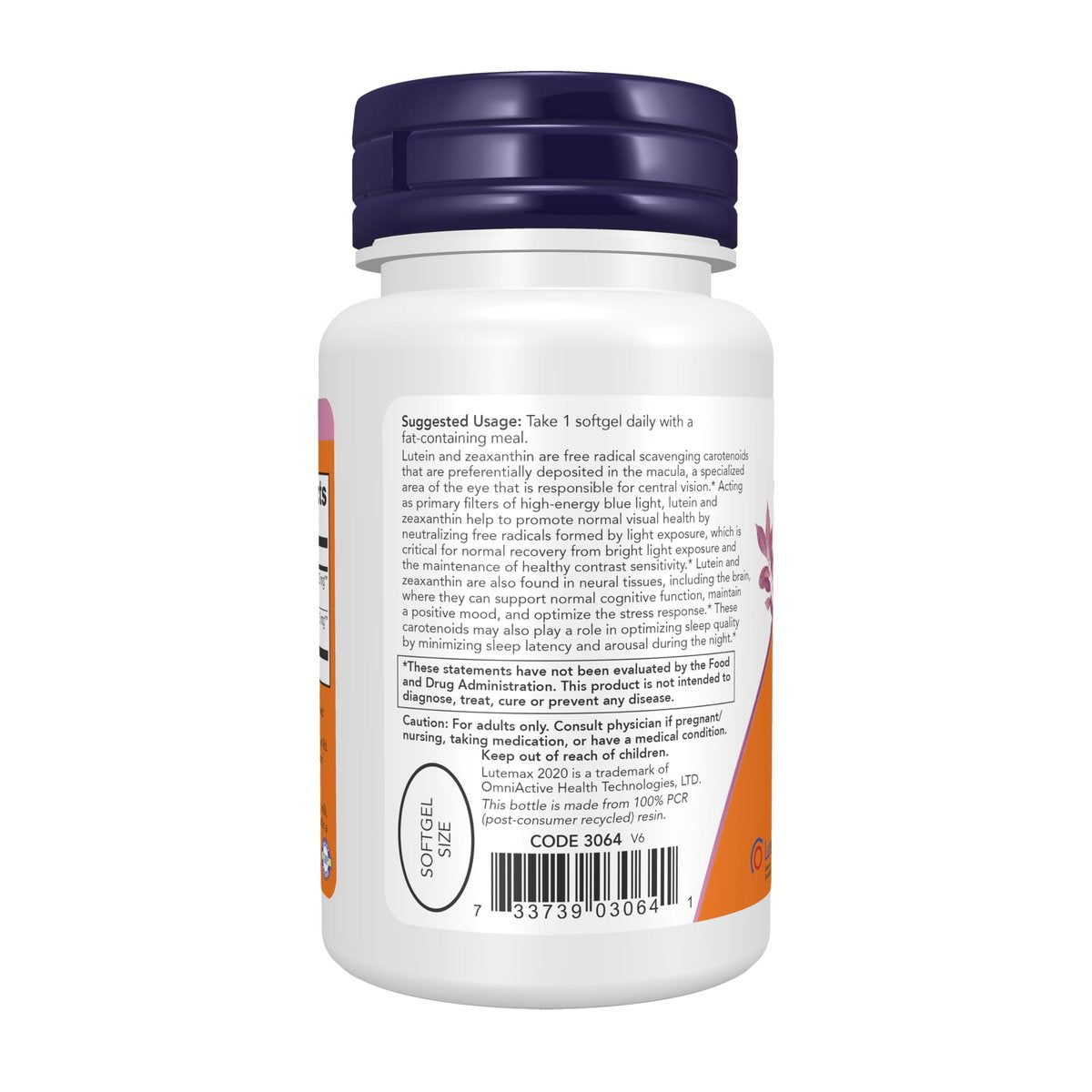 NOW Foods Lutein & Zeaxanthin Kapseln, 25 mg Lutein und 5 mg Zeaxanthin, 60 Softgels