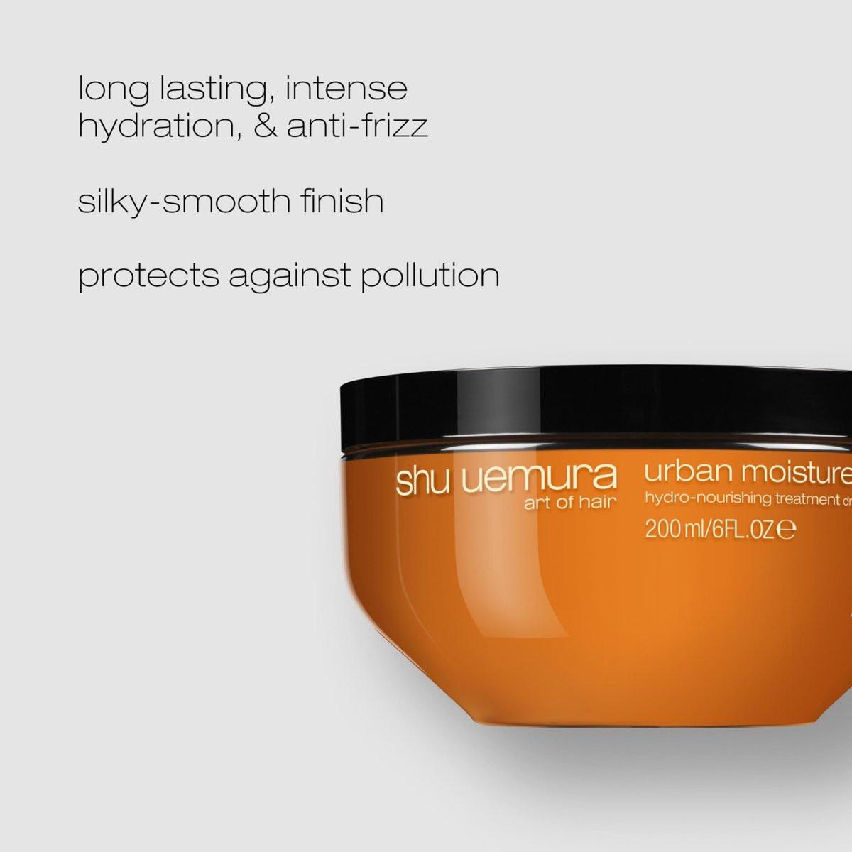 Shu Uemura Art of Hair Urban Moisture Tiefenfeuchtigkeits-Haarmaske – Pflegt, glättet und verleiht Glanz für trockenes Haar, 177 ml