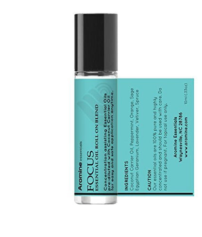 Focus Roll-On mit ätherischen Ölen, vorverdünnt 10 ml – Konzentrationshilfe für Studium und Arbeit