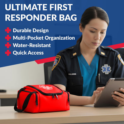 Dixie EMS Dixigear Leerer Notfall-Tasche II 10,5" x 5" x 8" - Rot
