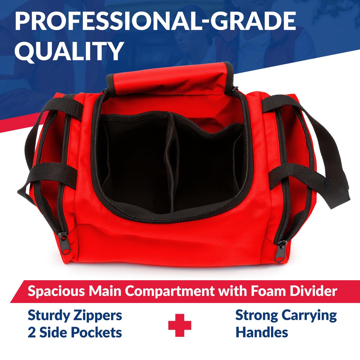 Dixie EMS Dixigear Leerer Notfall-Tasche II 10,5" x 5" x 8" - Rot