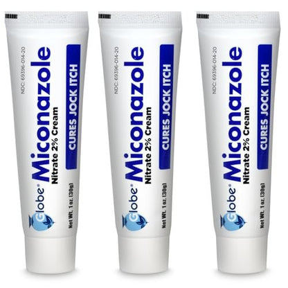 Miconazole Globe Creme 1 oz (3er Pack) – Behandelt Fußpilz, Jock Juckreiz, Ringelflechte und mehr