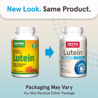 Jarrow Formulas Lutein 20 mg – 120 Softgels – Klinisch dokumentierte Augengesundheit & Unterstützung – Mit Zeaxanthin – 120 Portionen