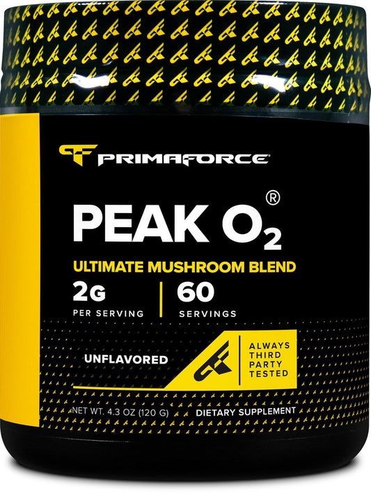 PrimaForce Peak O2 Trainingsergänzung, 120 Gramm - Proprietäre Mischung, Nicht-GVO, Vegan und Glutenfrei